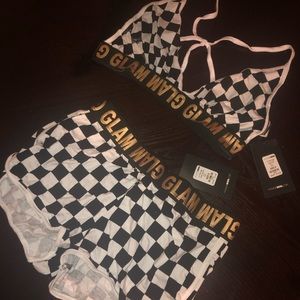 Fashion Nova : Checkered Bralette Set
